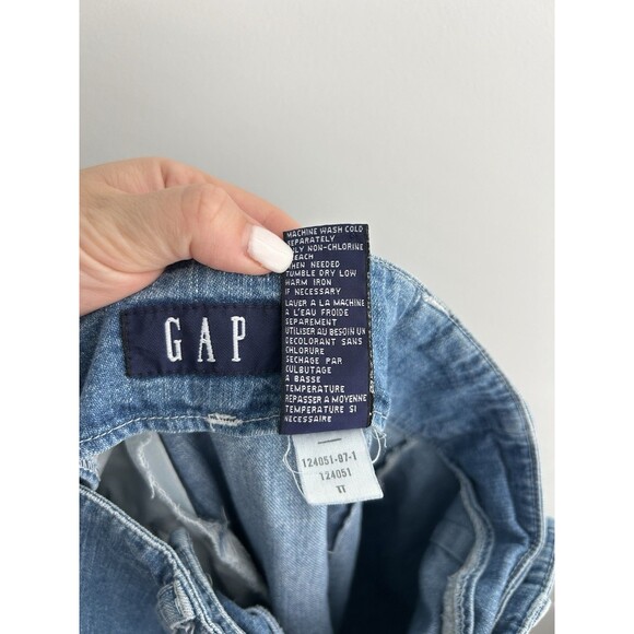 Vintage GAP Maxi Long Wrap Overlap Blue Denim Jean Skirt Women’s Size 1 - Picture 9 of 11